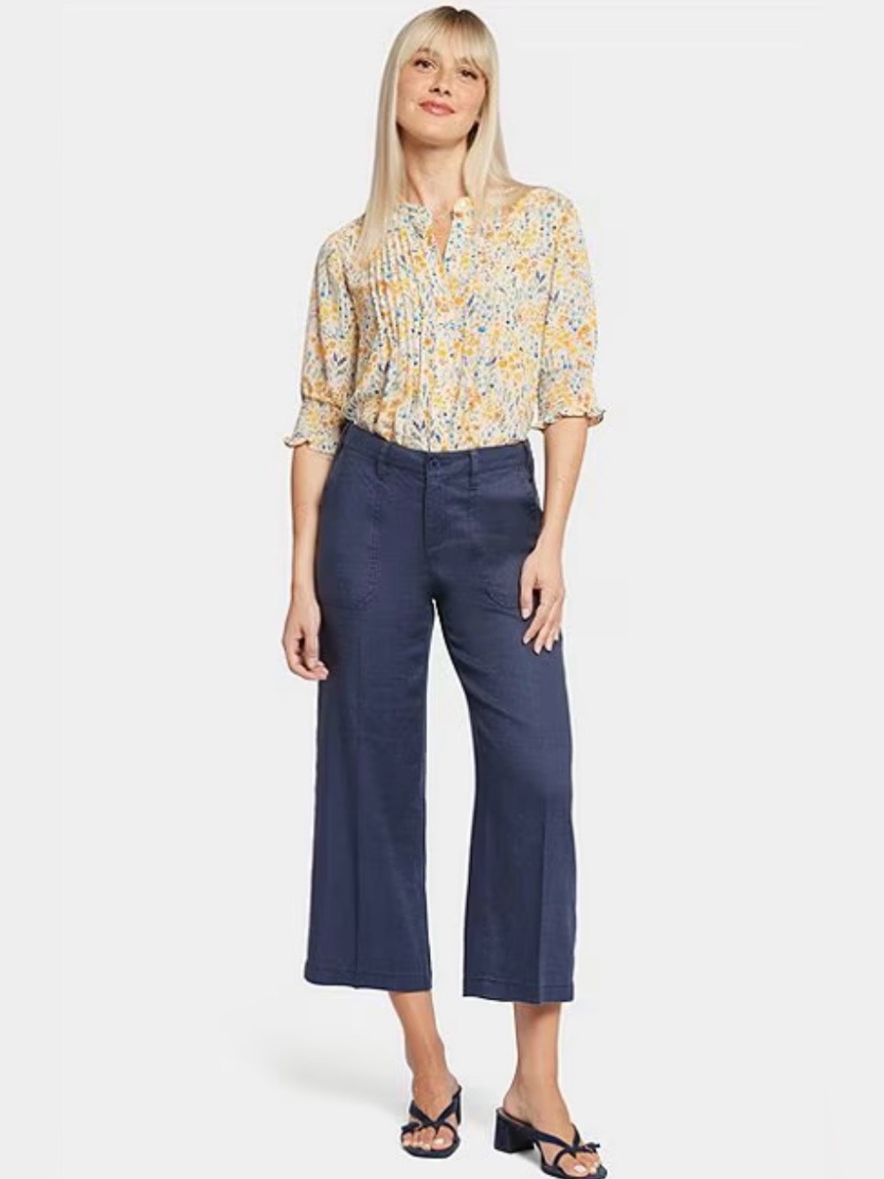 NYDJ Wide Leg Cropped Cargo Pant